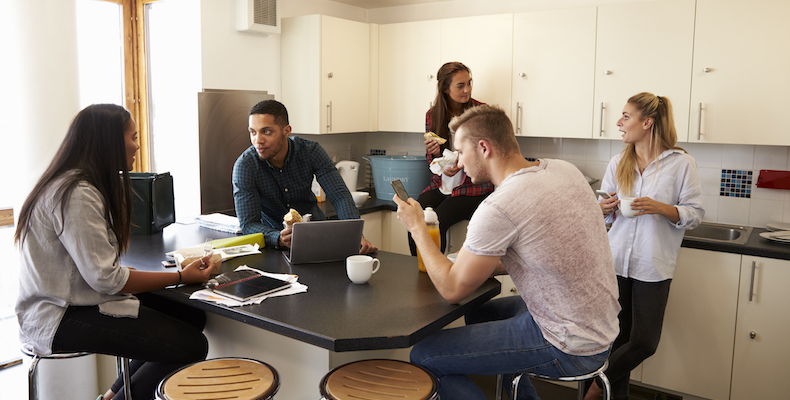 students sitting at table