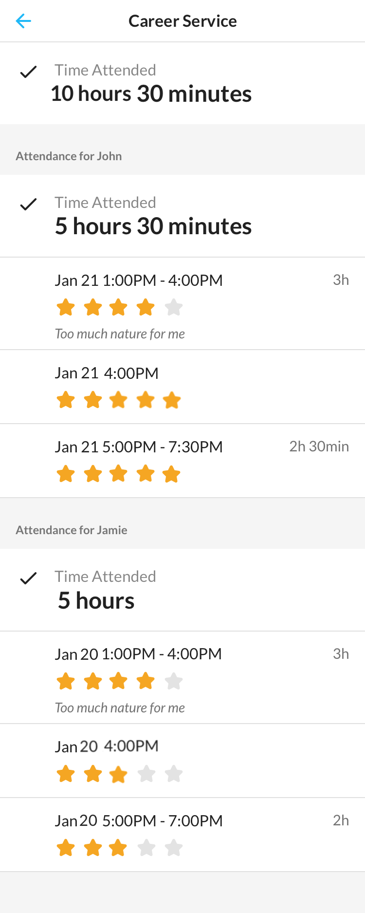 Attendance Tracking