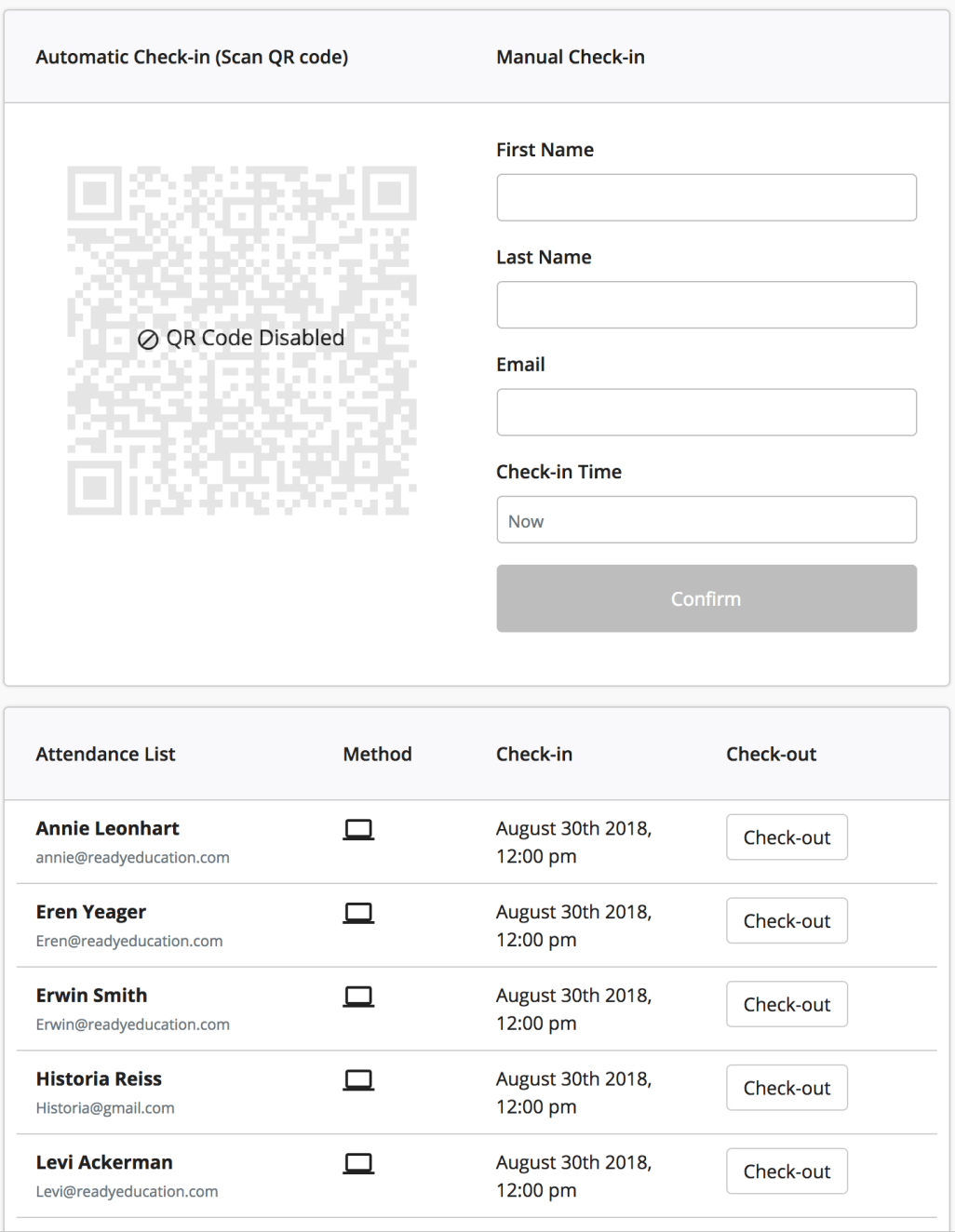 Attendance Tracking